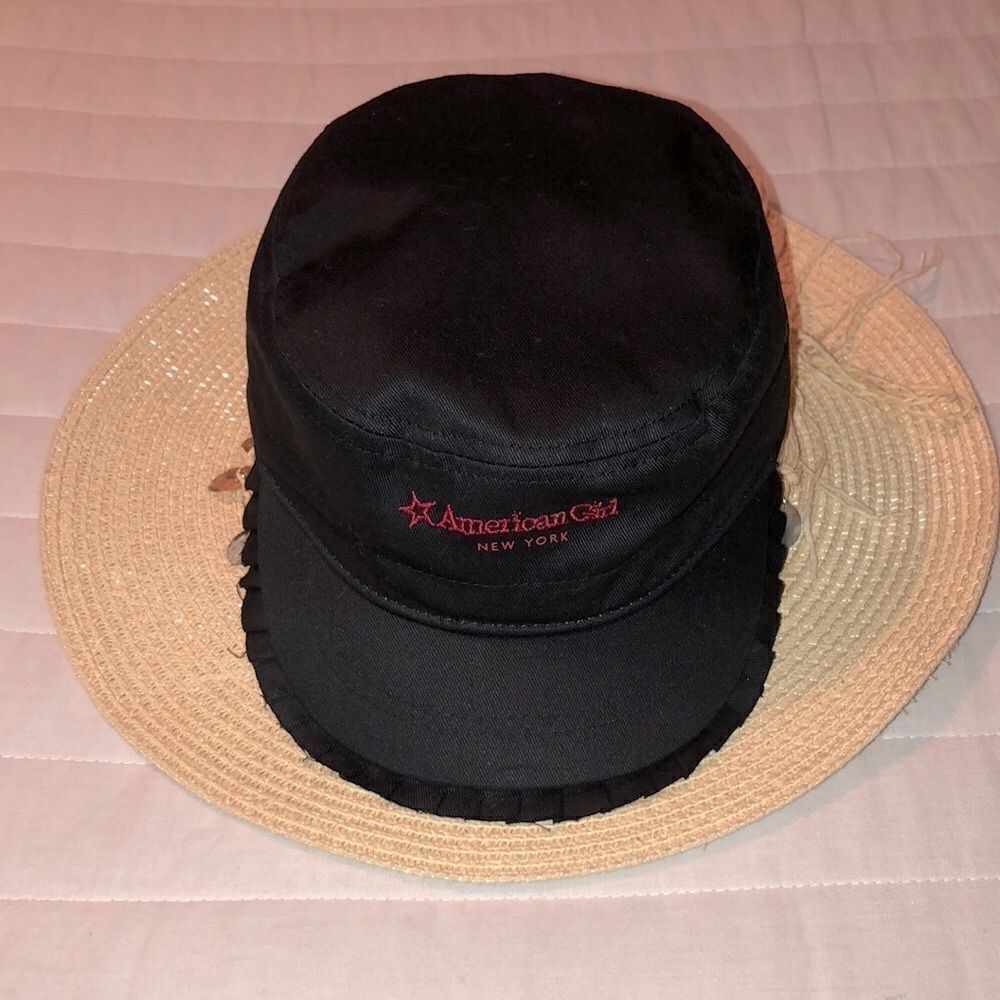 American Girl OS Black Red Embroidered Star American Girl New York Black Cap